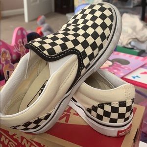 Kids Vans Checkered slip on. Toddler size 9
